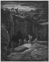 David Showing Saul That He Had Spared His Life